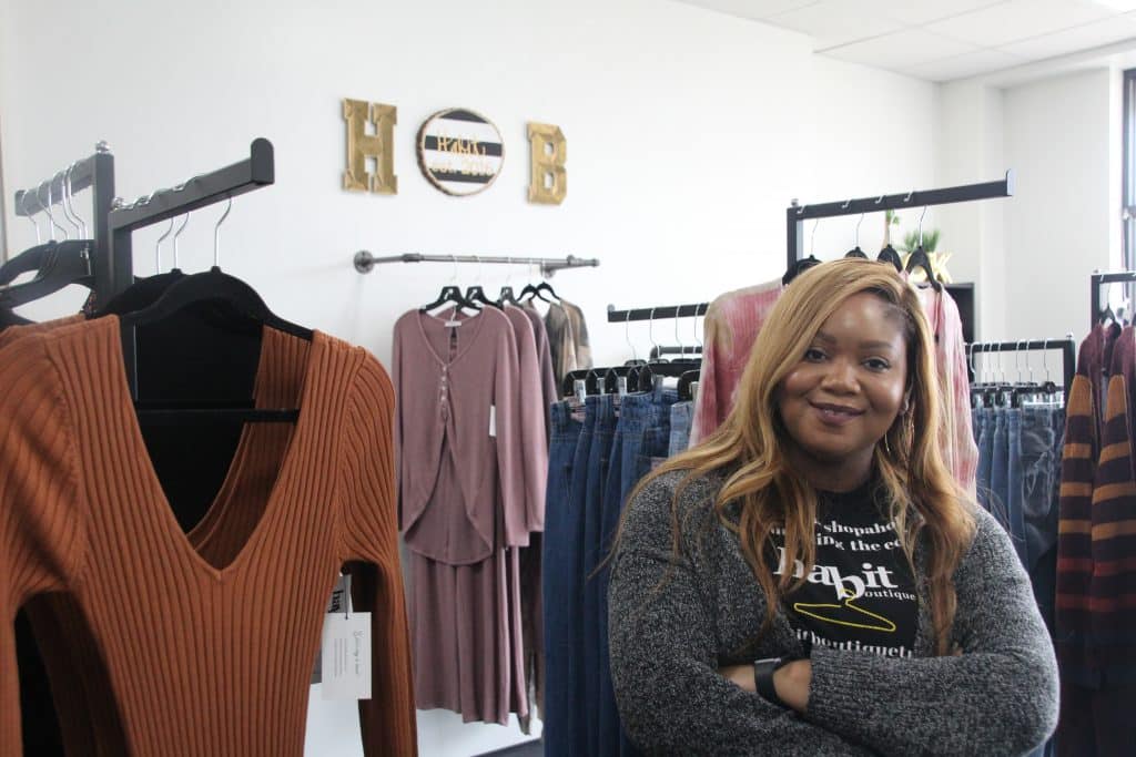 IMG_5141 Habit Boutique owner Shavonna Caldwell poses in her store