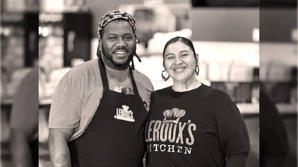 LeRoux’s Kitchen co-owners Renauld Porter & Gabriela Castañeda