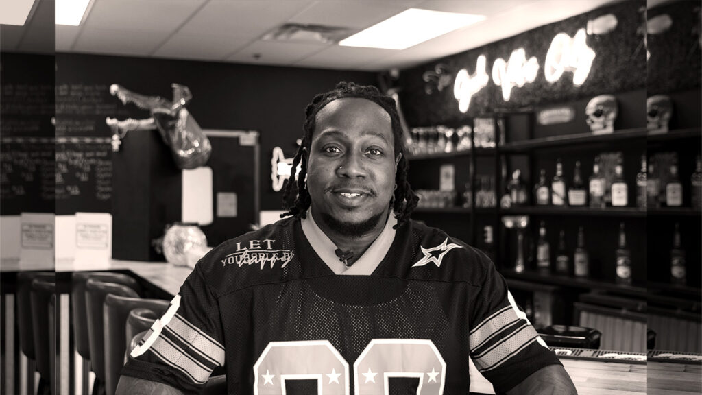 David Franklin standing in C’est Bon Kitchen & Libations