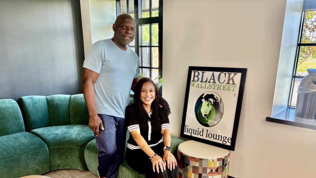 Guy and Yvette Troupe sitting at the Liquid Lounge